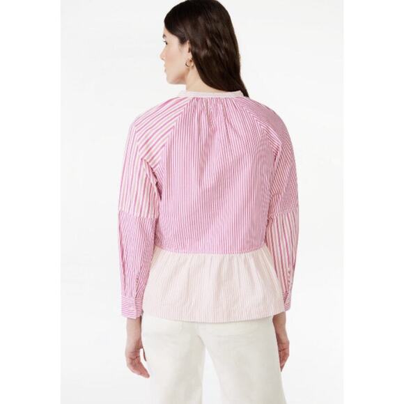 Free Assembly Women’s V Neck Peplum - Picture 3 of 7